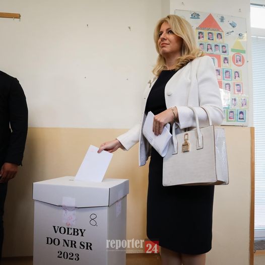 prezidentka SR Zuzana Čaputová v deň volieb 2023